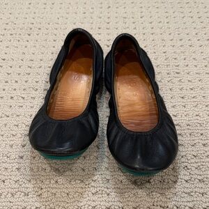 Tieks Black Leather Flats